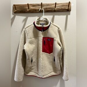 Patagonia women’s Sherpa Jacket - Cream and Red